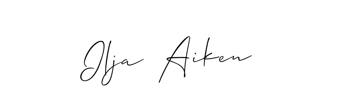 Use a signature maker to create a handwritten signature online. With this signature software, you can design (Allison_Script) your own signature for name Ilja  Aiken. Ilja  Aiken signature style 2 images and pictures png