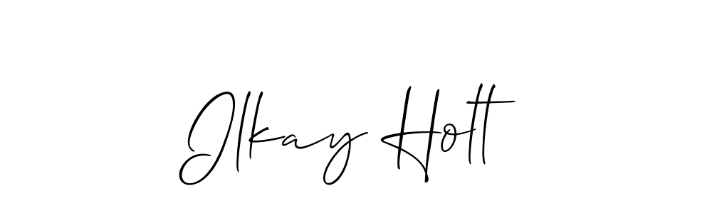 How to Draw Ilkay Holt signature style? Allison_Script is a latest design signature styles for name Ilkay Holt. Ilkay Holt signature style 2 images and pictures png