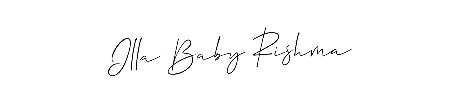 Here are the top 10 professional signature styles for the name Illa Baby Rishma. These are the best autograph styles you can use for your name. Illa Baby Rishma signature style 2 images and pictures png