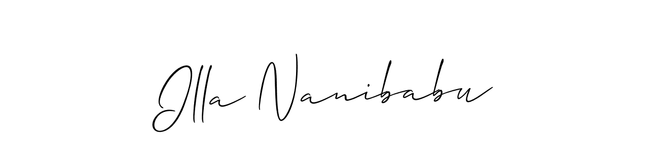 Make a beautiful signature design for name Illa Nanibabu. Use this online signature maker to create a handwritten signature for free. Illa Nanibabu signature style 2 images and pictures png