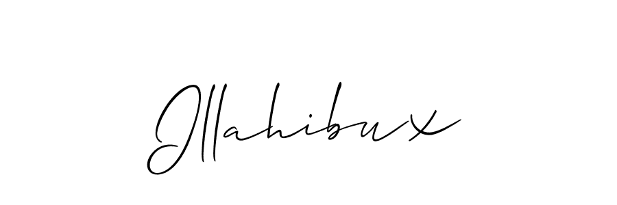 if you are searching for the best signature style for your name Illahibux. so please give up your signature search. here we have designed multiple signature styles  using Allison_Script. Illahibux signature style 2 images and pictures png