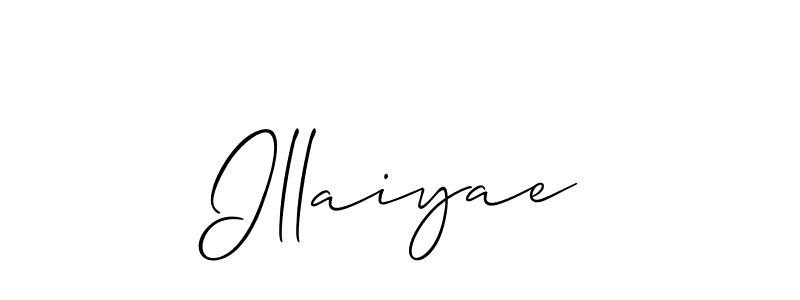 The best way (Allison_Script) to make a short signature is to pick only two or three words in your name. The name Illaiyae include a total of six letters. For converting this name. Illaiyae signature style 2 images and pictures png