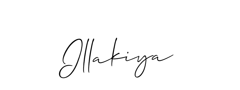 How to Draw Illakiya signature style? Allison_Script is a latest design signature styles for name Illakiya. Illakiya signature style 2 images and pictures png