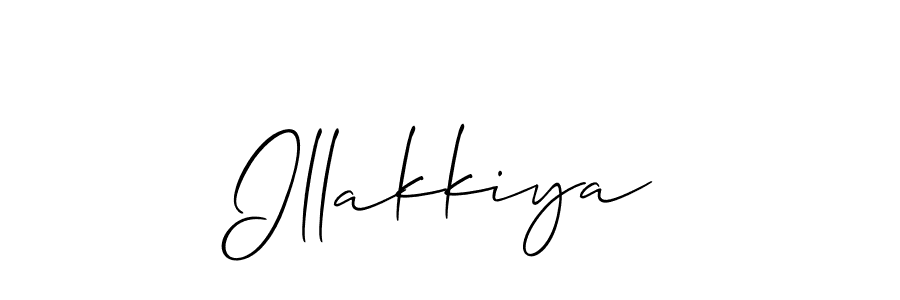 You should practise on your own different ways (Allison_Script) to write your name (Illakkiya) in signature. don't let someone else do it for you. Illakkiya signature style 2 images and pictures png