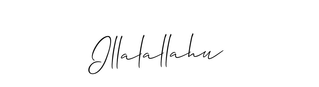 Use a signature maker to create a handwritten signature online. With this signature software, you can design (Allison_Script) your own signature for name Illalallahu. Illalallahu signature style 2 images and pictures png