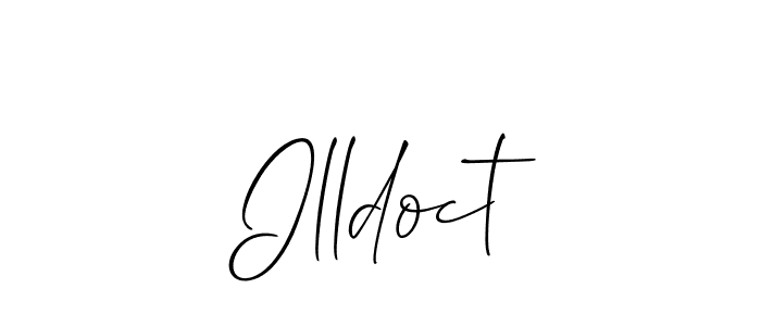 How to make Illdoct name signature. Use Allison_Script style for creating short signs online. This is the latest handwritten sign. Illdoct signature style 2 images and pictures png
