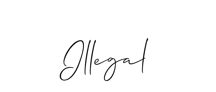 Also we have Illegal name is the best signature style. Create professional handwritten signature collection using Allison_Script autograph style. Illegal signature style 2 images and pictures png