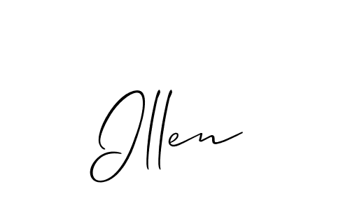 Make a beautiful signature design for name Illen. With this signature (Allison_Script) style, you can create a handwritten signature for free. Illen signature style 2 images and pictures png