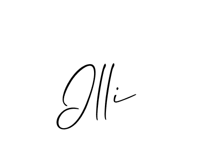Also we have Illi name is the best signature style. Create professional handwritten signature collection using Allison_Script autograph style. Illi signature style 2 images and pictures png