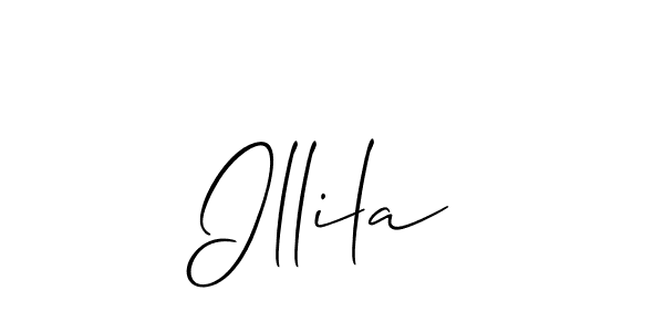 Allison_Script is a professional signature style that is perfect for those who want to add a touch of class to their signature. It is also a great choice for those who want to make their signature more unique. Get Illila name to fancy signature for free. Illila signature style 2 images and pictures png