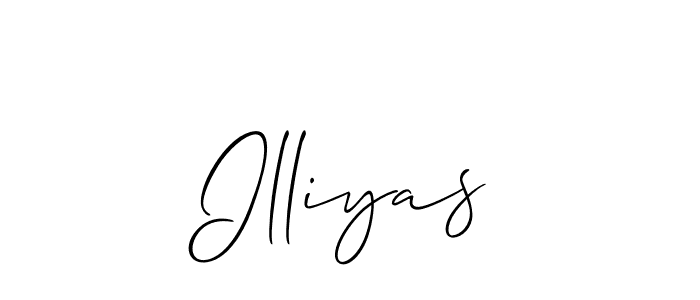 Illiyas stylish signature style. Best Handwritten Sign (Allison_Script) for my name. Handwritten Signature Collection Ideas for my name Illiyas. Illiyas signature style 2 images and pictures png