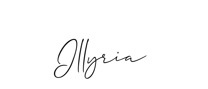 Best and Professional Signature Style for Illyria. Allison_Script Best Signature Style Collection. Illyria signature style 2 images and pictures png