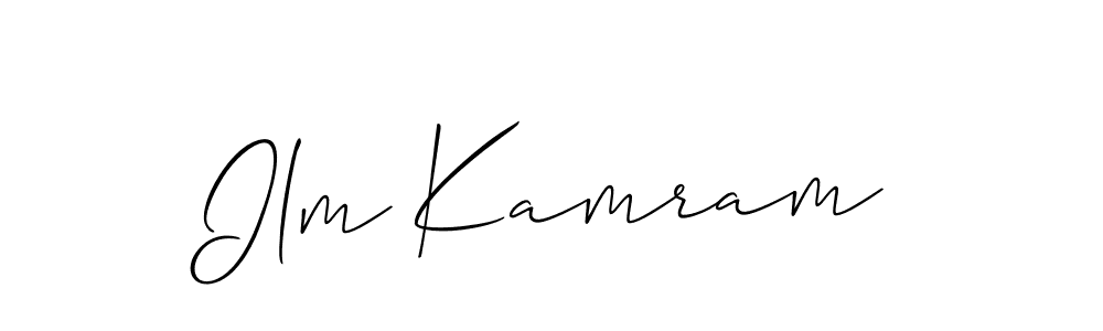 This is the best signature style for the Ilm Kamram name. Also you like these signature font (Allison_Script). Mix name signature. Ilm Kamram signature style 2 images and pictures png