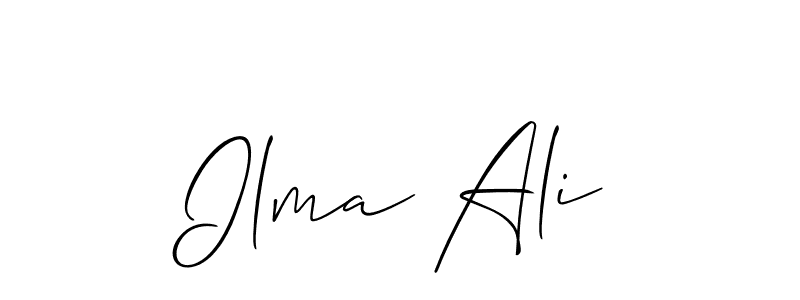Make a beautiful signature design for name Ilma Ali. Use this online signature maker to create a handwritten signature for free. Ilma Ali signature style 2 images and pictures png