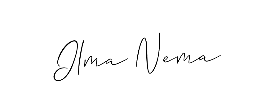 Design your own signature with our free online signature maker. With this signature software, you can create a handwritten (Allison_Script) signature for name Ilma Nema. Ilma Nema signature style 2 images and pictures png