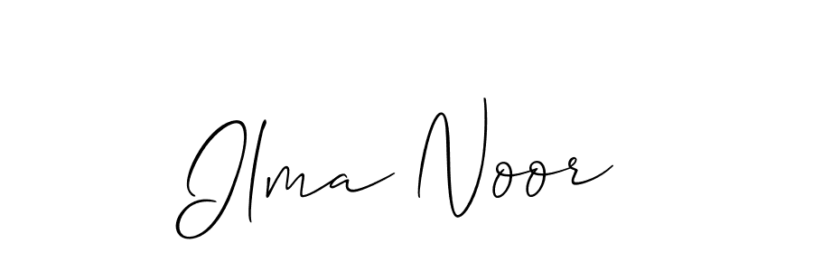 Create a beautiful signature design for name Ilma Noor. With this signature (Allison_Script) fonts, you can make a handwritten signature for free. Ilma Noor signature style 2 images and pictures png