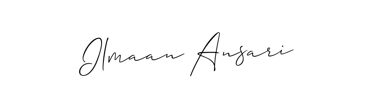 Also You can easily find your signature by using the search form. We will create Ilmaan Ansari name handwritten signature images for you free of cost using Allison_Script sign style. Ilmaan Ansari signature style 2 images and pictures png
