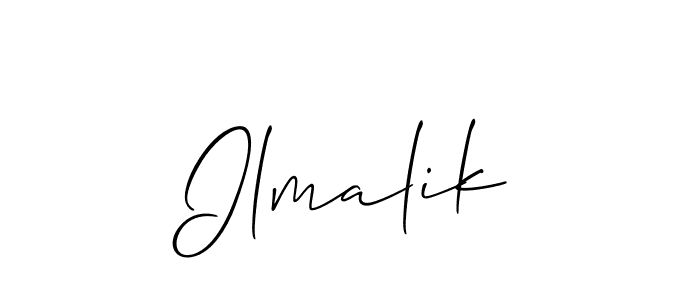 Make a beautiful signature design for name Ilmalik. With this signature (Allison_Script) style, you can create a handwritten signature for free. Ilmalik signature style 2 images and pictures png