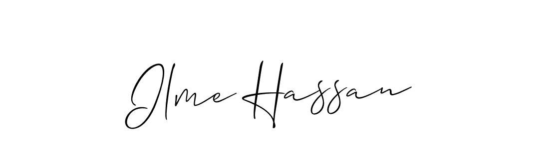 if you are searching for the best signature style for your name Ilme Hassan. so please give up your signature search. here we have designed multiple signature styles  using Allison_Script. Ilme Hassan signature style 2 images and pictures png