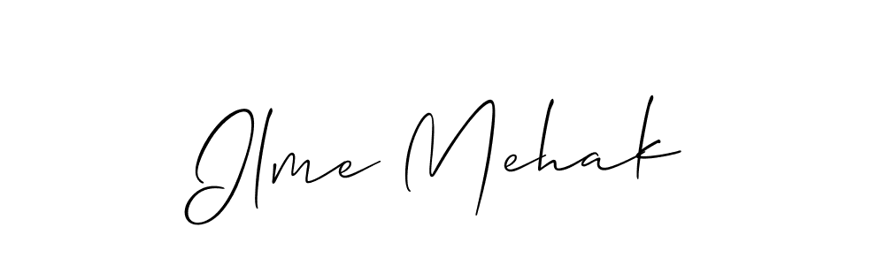How to make Ilme Mehak signature? Allison_Script is a professional autograph style. Create handwritten signature for Ilme Mehak name. Ilme Mehak signature style 2 images and pictures png