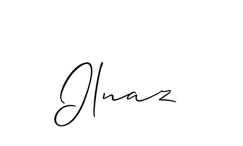 Create a beautiful signature design for name Ilnaz. With this signature (Allison_Script) fonts, you can make a handwritten signature for free. Ilnaz signature style 2 images and pictures png