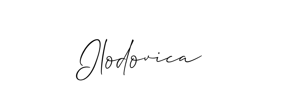 Use a signature maker to create a handwritten signature online. With this signature software, you can design (Allison_Script) your own signature for name Ilodovica. Ilodovica signature style 2 images and pictures png