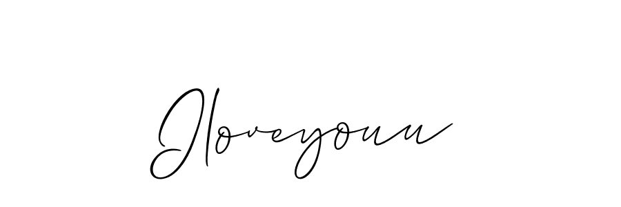 It looks lik you need a new signature style for name Iloveyouu. Design unique handwritten (Allison_Script) signature with our free signature maker in just a few clicks. Iloveyouu signature style 2 images and pictures png