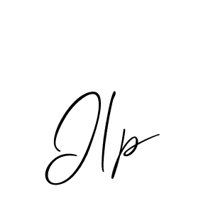 How to make Ilp signature? Allison_Script is a professional autograph style. Create handwritten signature for Ilp name. Ilp signature style 2 images and pictures png