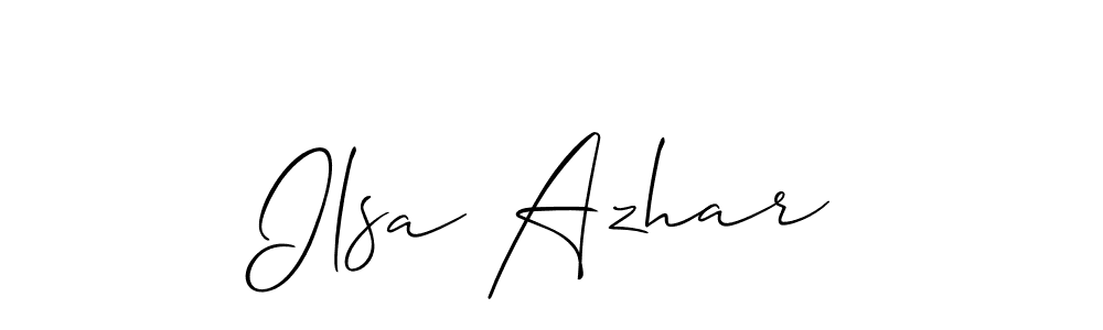 Best and Professional Signature Style for Ilsa Azhar. Allison_Script Best Signature Style Collection. Ilsa Azhar signature style 2 images and pictures png