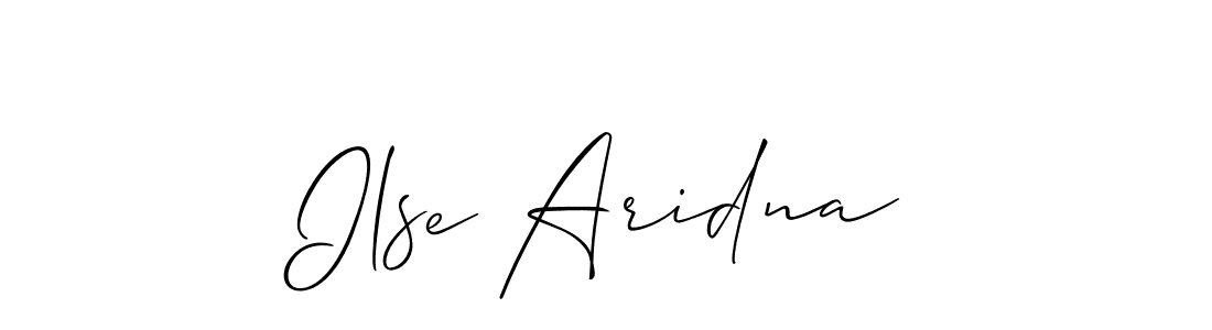It looks lik you need a new signature style for name Ilse Aridna. Design unique handwritten (Allison_Script) signature with our free signature maker in just a few clicks. Ilse Aridna signature style 2 images and pictures png
