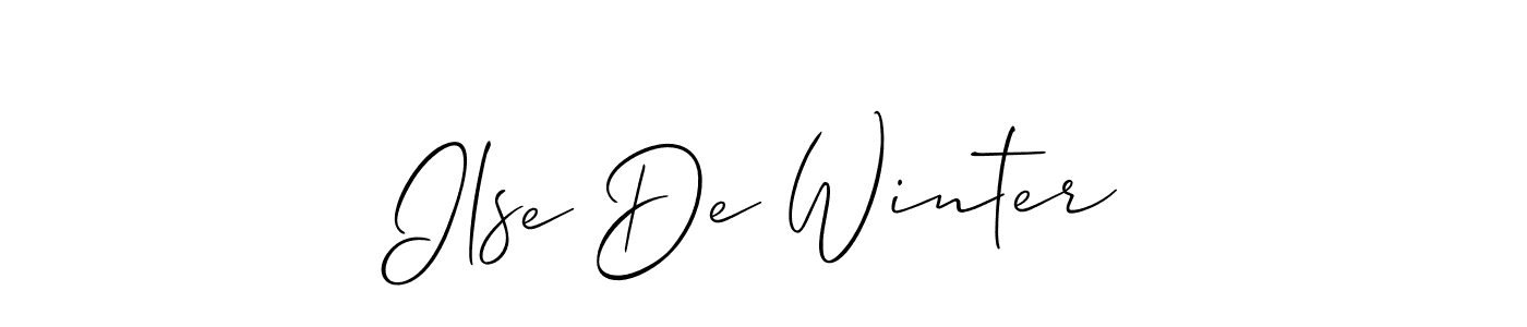 How to make Ilse De Winter signature? Allison_Script is a professional autograph style. Create handwritten signature for Ilse De Winter name. Ilse De Winter signature style 2 images and pictures png