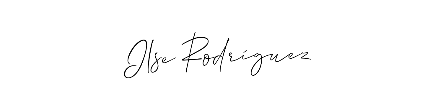 How to make Ilse Rodríguez name signature. Use Allison_Script style for creating short signs online. This is the latest handwritten sign. Ilse Rodríguez signature style 2 images and pictures png