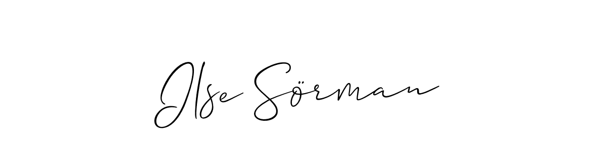 Best and Professional Signature Style for Ilse Sörman. Allison_Script Best Signature Style Collection. Ilse Sörman signature style 2 images and pictures png