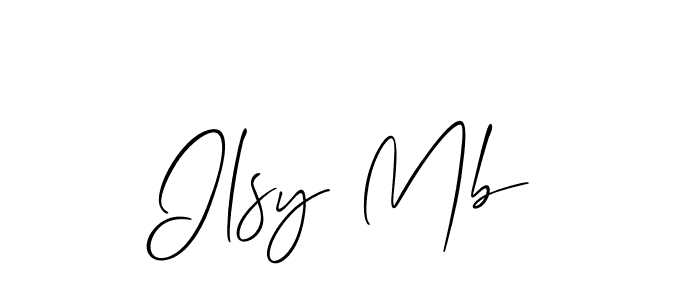 How to make Ilsy Mb name signature. Use Allison_Script style for creating short signs online. This is the latest handwritten sign. Ilsy Mb signature style 2 images and pictures png