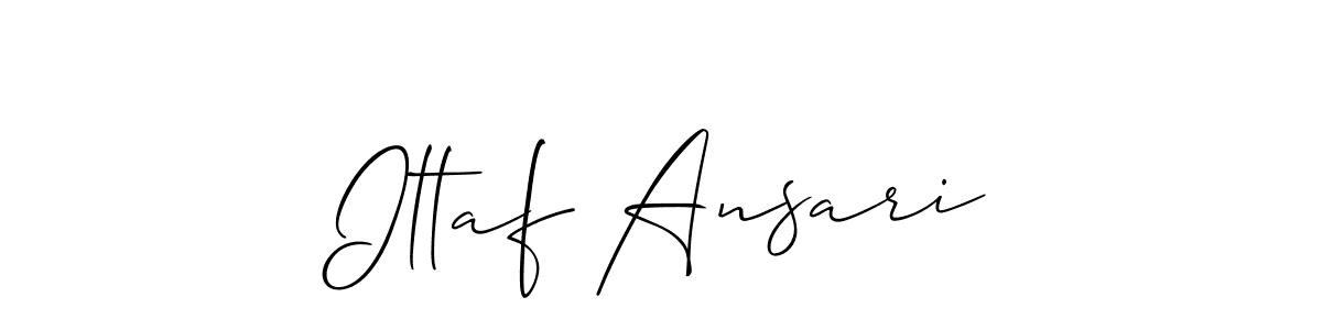 The best way (Allison_Script) to make a short signature is to pick only two or three words in your name. The name Iltaf Ansari include a total of six letters. For converting this name. Iltaf Ansari signature style 2 images and pictures png