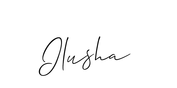 Make a beautiful signature design for name Ilusha. Use this online signature maker to create a handwritten signature for free. Ilusha signature style 2 images and pictures png