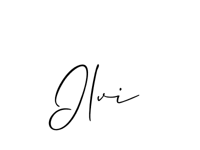 How to make Ilvi signature? Allison_Script is a professional autograph style. Create handwritten signature for Ilvi name. Ilvi signature style 2 images and pictures png