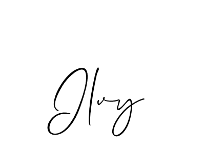 How to make Ilvy signature? Allison_Script is a professional autograph style. Create handwritten signature for Ilvy name. Ilvy signature style 2 images and pictures png