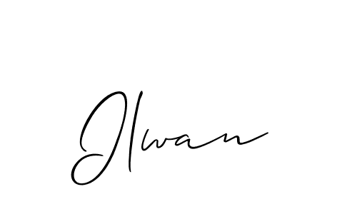 You should practise on your own different ways (Allison_Script) to write your name (Ilwan) in signature. don't let someone else do it for you. Ilwan signature style 2 images and pictures png