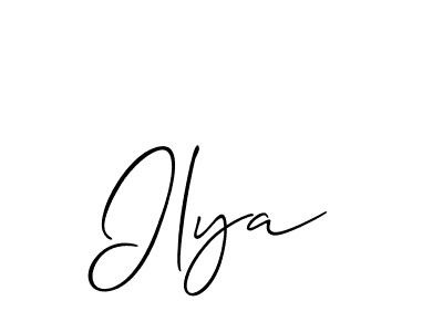 Create a beautiful signature design for name Ilya. With this signature (Allison_Script) fonts, you can make a handwritten signature for free. Ilya signature style 2 images and pictures png