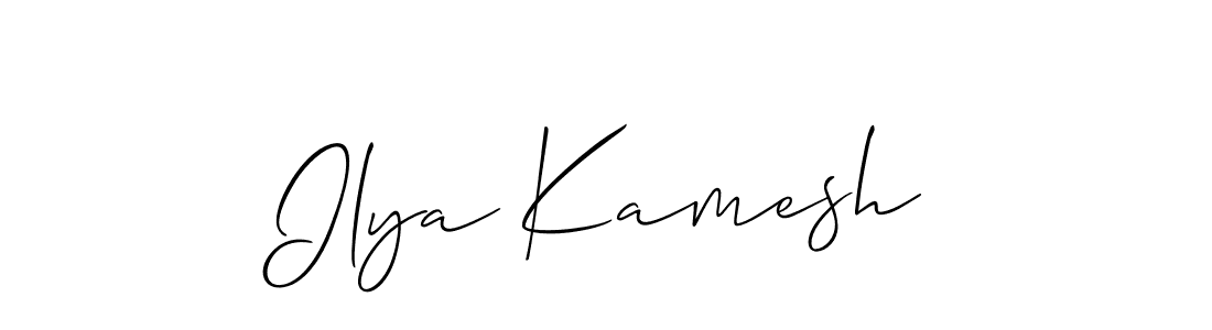 Make a short Ilya Kamesh signature style. Manage your documents anywhere anytime using Allison_Script. Create and add eSignatures, submit forms, share and send files easily. Ilya Kamesh signature style 2 images and pictures png