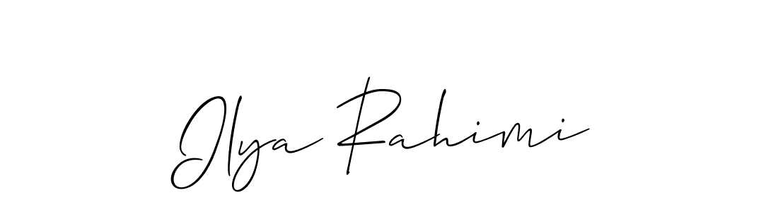 How to Draw Ilya Rahimi signature style? Allison_Script is a latest design signature styles for name Ilya Rahimi. Ilya Rahimi signature style 2 images and pictures png