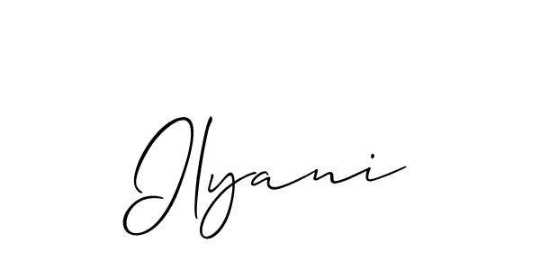 This is the best signature style for the Ilyani name. Also you like these signature font (Allison_Script). Mix name signature. Ilyani signature style 2 images and pictures png