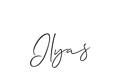 Also we have Ilyas name is the best signature style. Create professional handwritten signature collection using Allison_Script autograph style. Ilyas signature style 2 images and pictures png