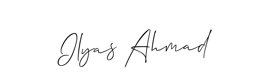 Ilyas Ahmad stylish signature style. Best Handwritten Sign (Allison_Script) for my name. Handwritten Signature Collection Ideas for my name Ilyas Ahmad. Ilyas Ahmad signature style 2 images and pictures png