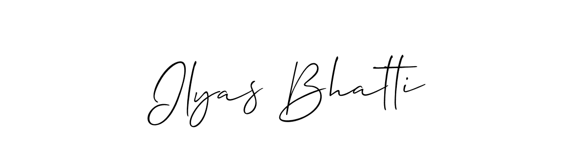 How to Draw Ilyas Bhatti signature style? Allison_Script is a latest design signature styles for name Ilyas Bhatti. Ilyas Bhatti signature style 2 images and pictures png