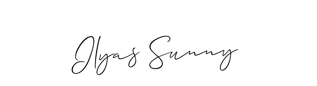 Create a beautiful signature design for name Ilyas Sunny. With this signature (Allison_Script) fonts, you can make a handwritten signature for free. Ilyas Sunny signature style 2 images and pictures png
