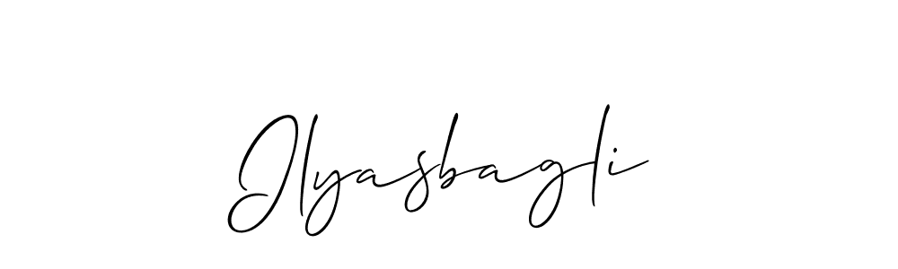 How to make Ilyasbagli signature? Allison_Script is a professional autograph style. Create handwritten signature for Ilyasbagli name. Ilyasbagli signature style 2 images and pictures png