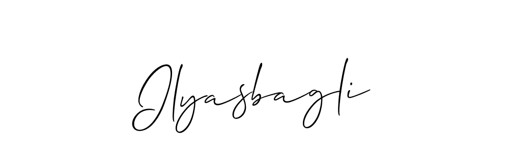 How to make Ilyasbagli signature? Allison_Script is a professional autograph style. Create handwritten signature for Ilyasbagli name. Ilyasbagli signature style 2 images and pictures png