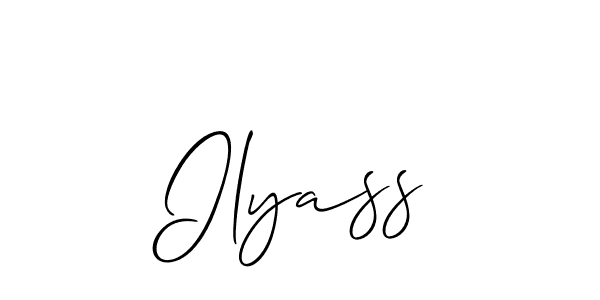 How to make Ilyass signature? Allison_Script is a professional autograph style. Create handwritten signature for Ilyass name. Ilyass signature style 2 images and pictures png